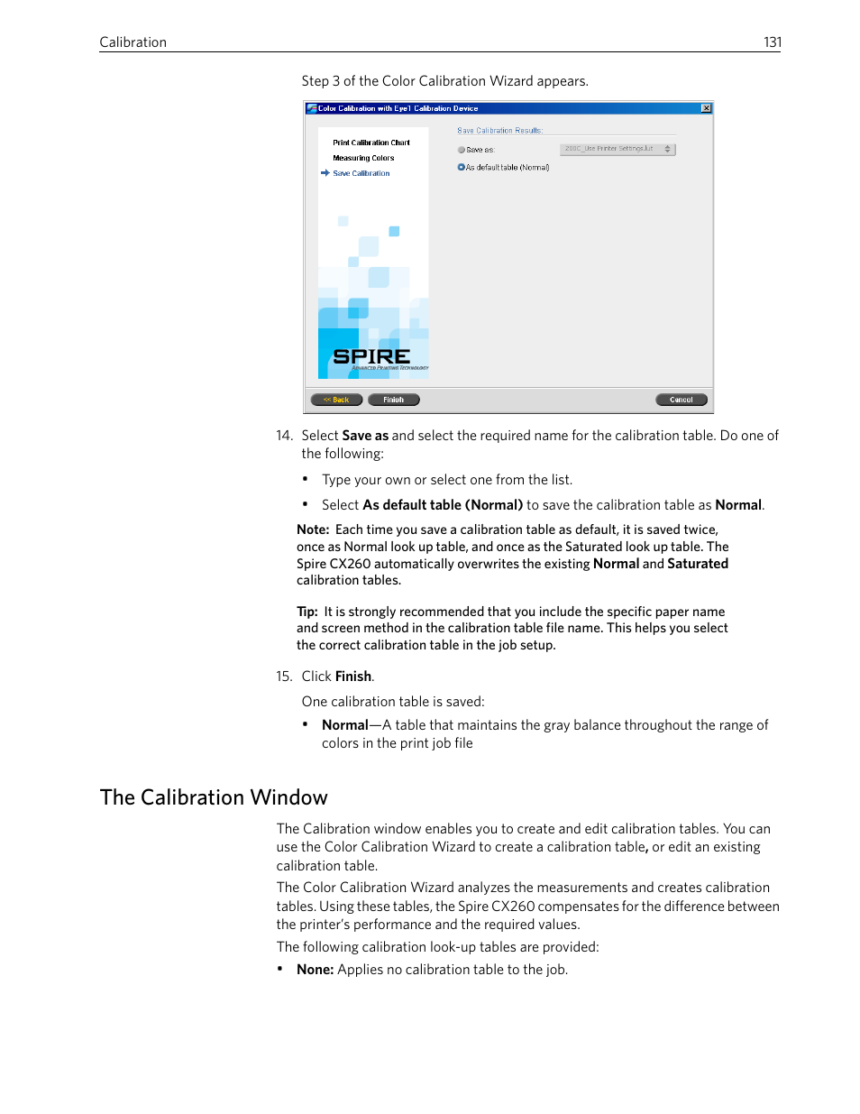 The calibration window | Xerox 242 User Manual | Page 139 / 262