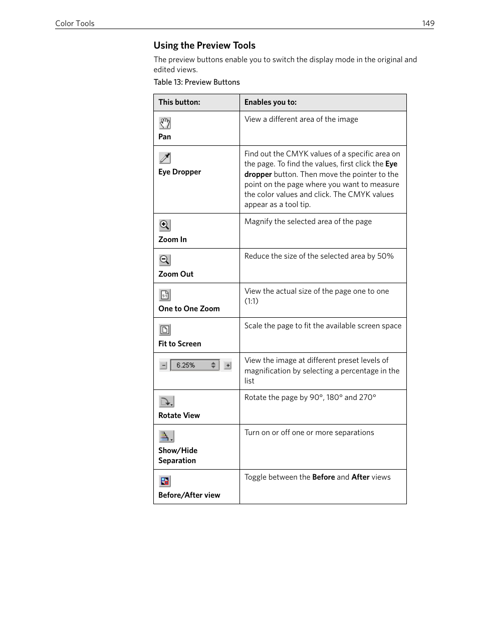 Using the preview tools | Xerox 242 User Manual | Page 157 / 262