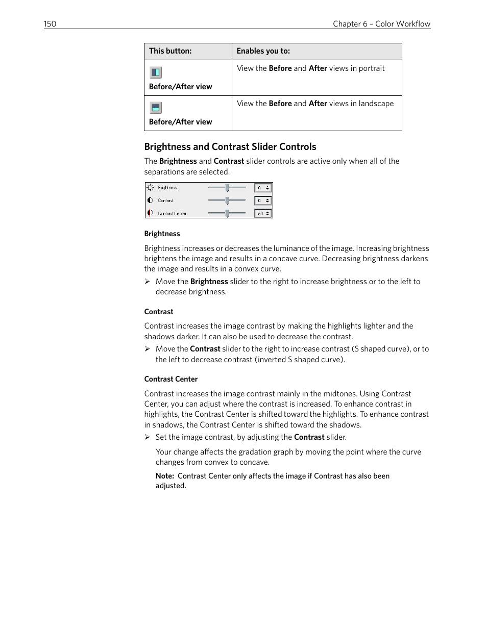 Brightness and contrast slider controls | Xerox 242 User Manual | Page 158 / 262