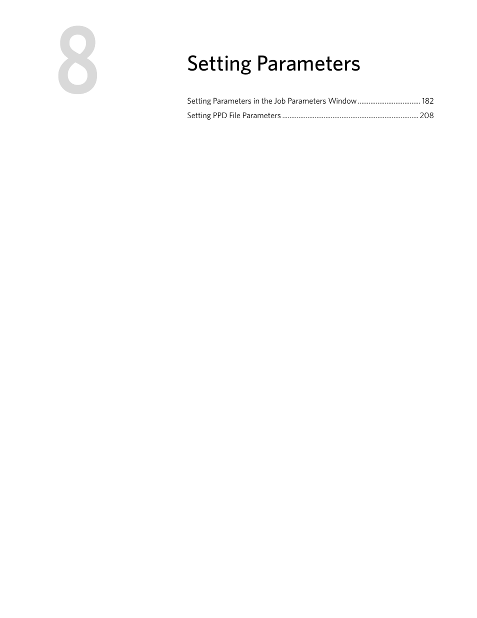 Setting parameters | Xerox 242 User Manual | Page 189 / 262