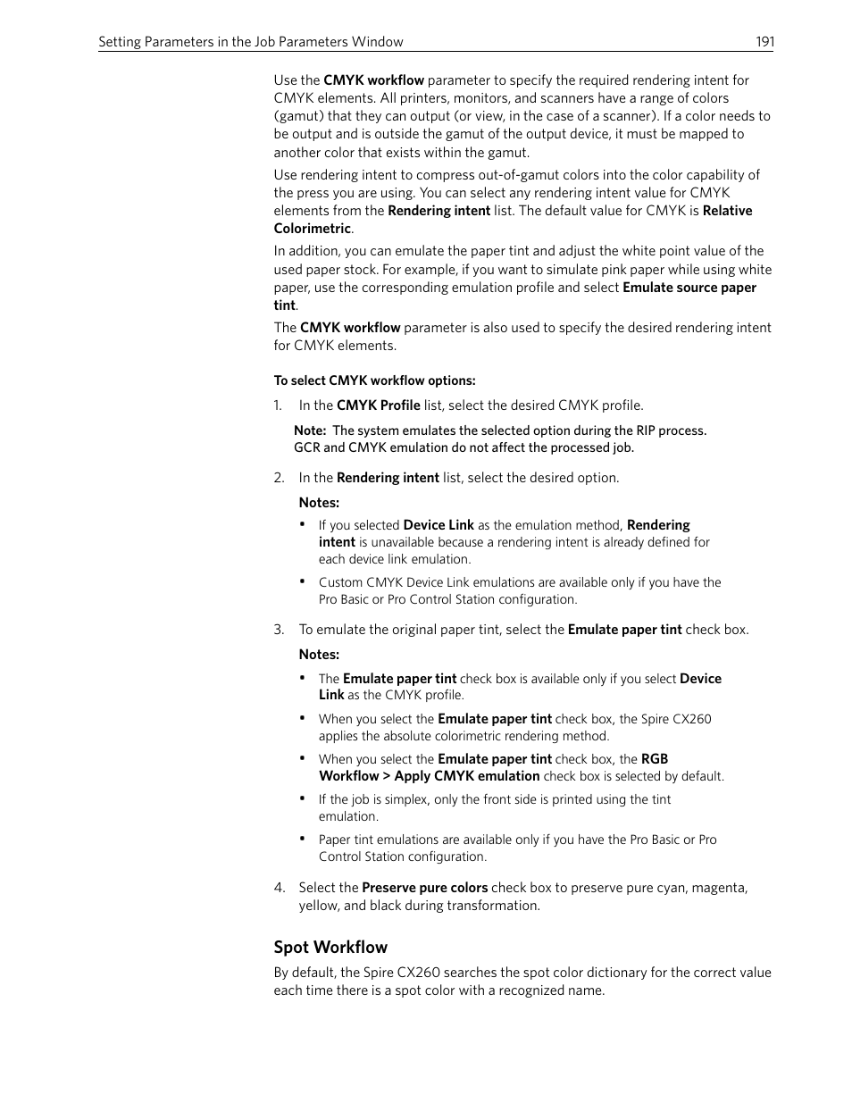 Spot workflow | Xerox 242 User Manual | Page 199 / 262