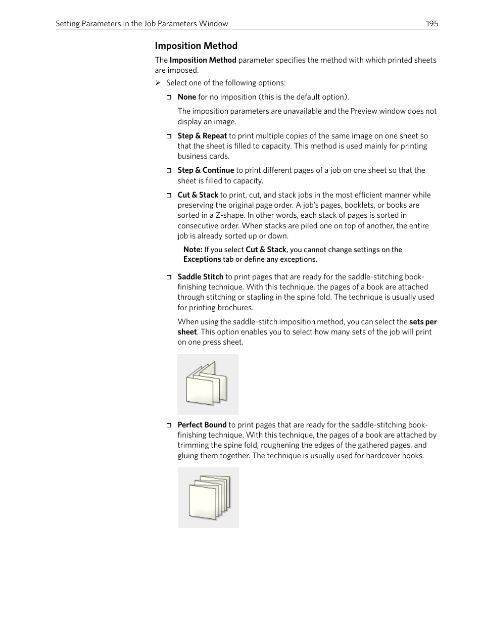 Imposition method | Xerox 242 User Manual | Page 203 / 262