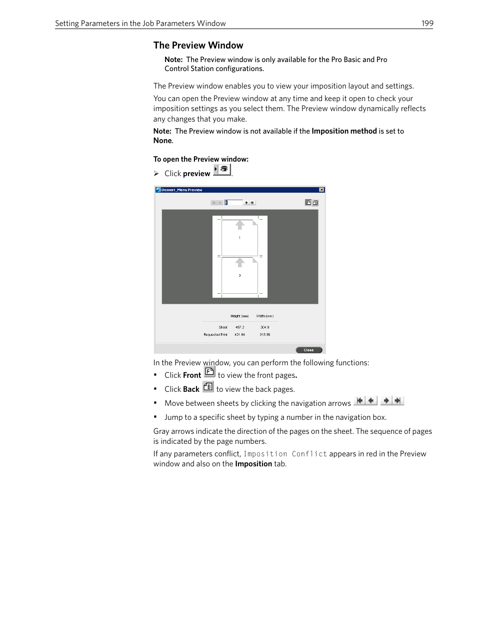 The preview window | Xerox 242 User Manual | Page 207 / 262