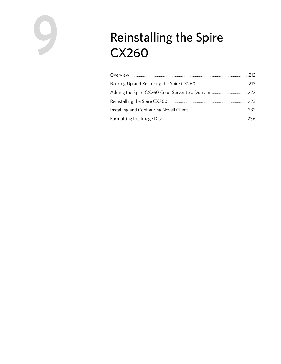 Reinstalling the spire cx260 | Xerox 242 User Manual | Page 219 / 262