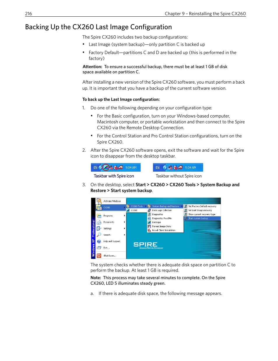 Backing up the cx260 last image configuration | Xerox 242 User Manual | Page 224 / 262