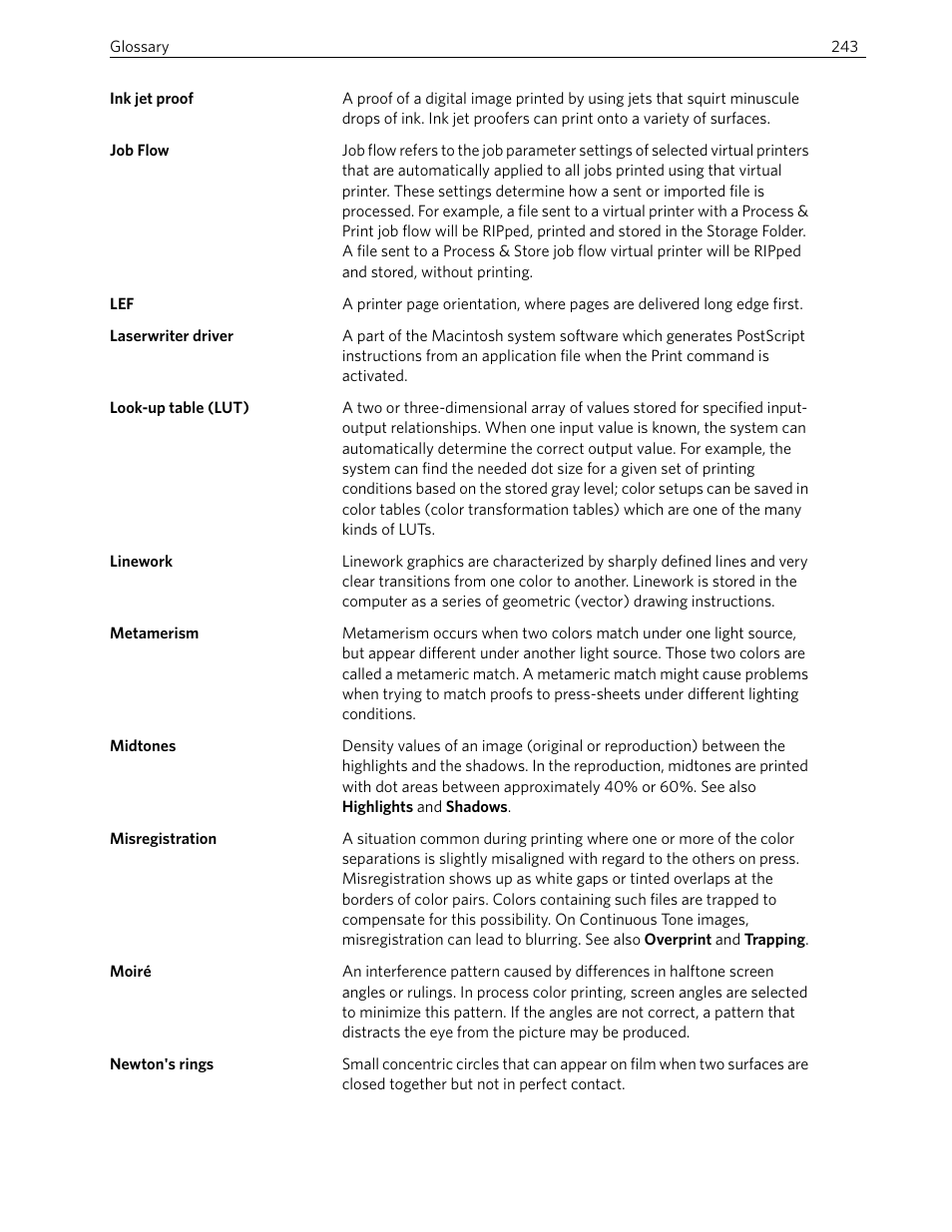 Imately 25%. see also, Midtones | Xerox 242 User Manual | Page 251 / 262