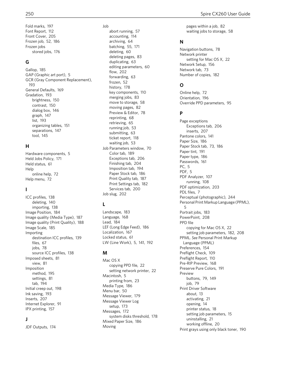 Xerox 242 User Manual | Page 258 / 262