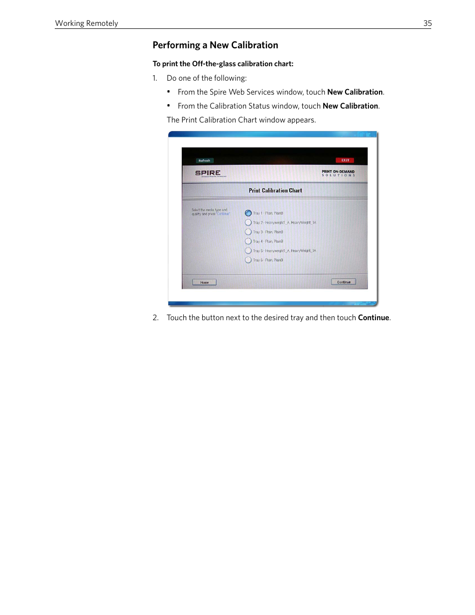 Performing a new calibration | Xerox 242 User Manual | Page 43 / 262