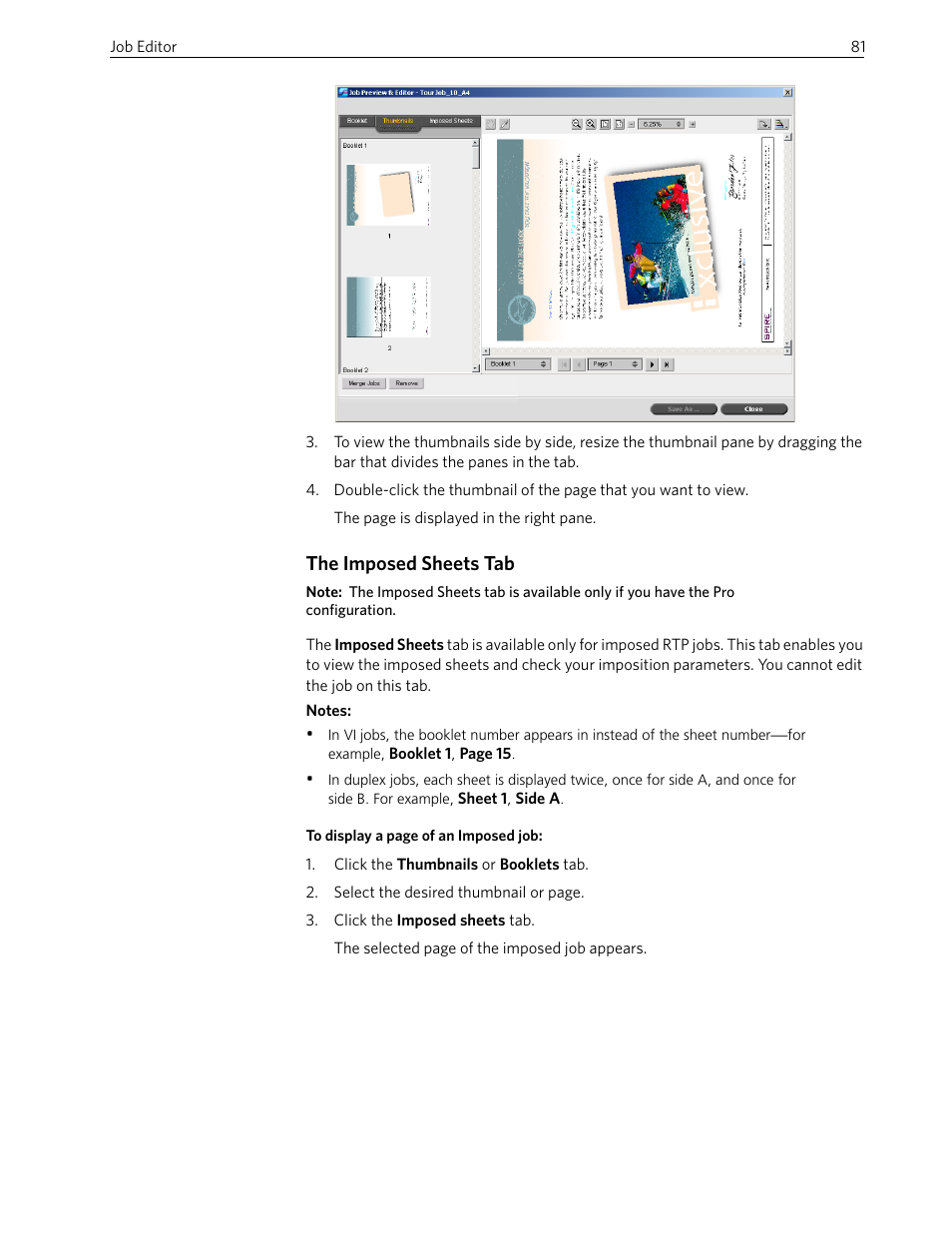 The imposed sheets tab | Xerox 242 User Manual | Page 89 / 262