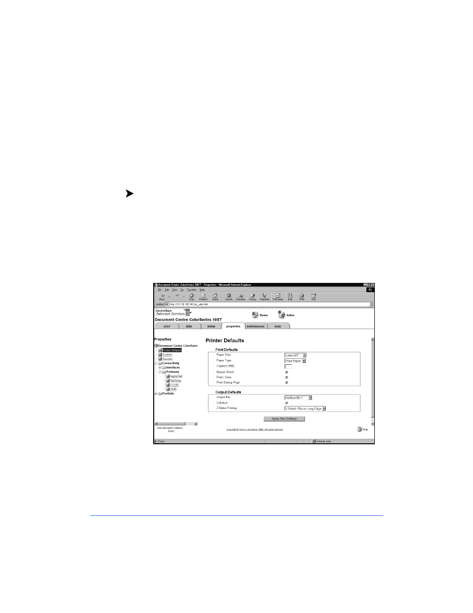 Step 1. customize printer connectivity settings | Xerox 50 LP/ST User Manual | Page 83 / 142