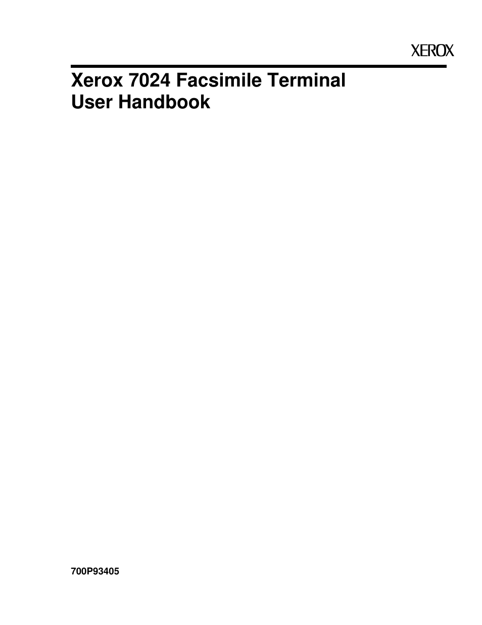 Xerox 7024 User Manual | 164 pages