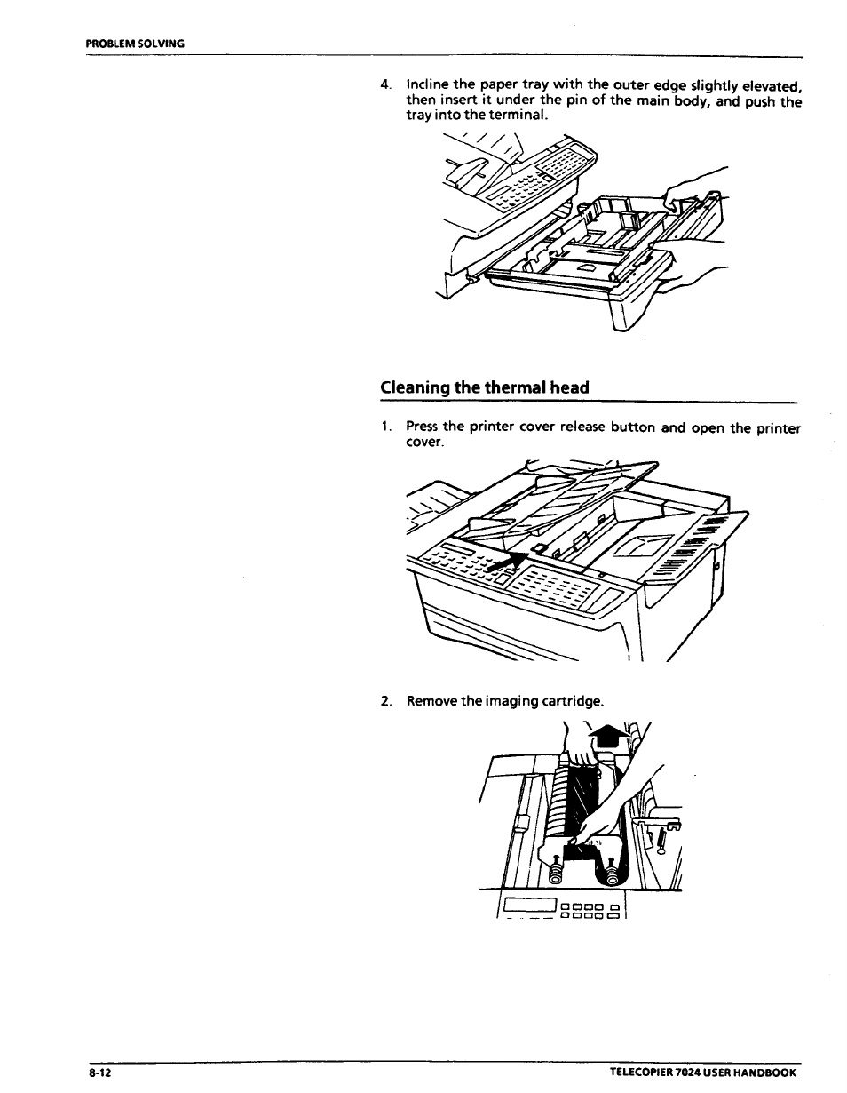Cleaning the thermal head, Cleaning the thermal head -12 | Xerox 7024 User Manual | Page 150 / 164