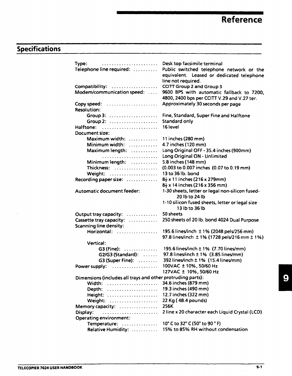 Reference | Xerox 7024 User Manual | Page 153 / 164