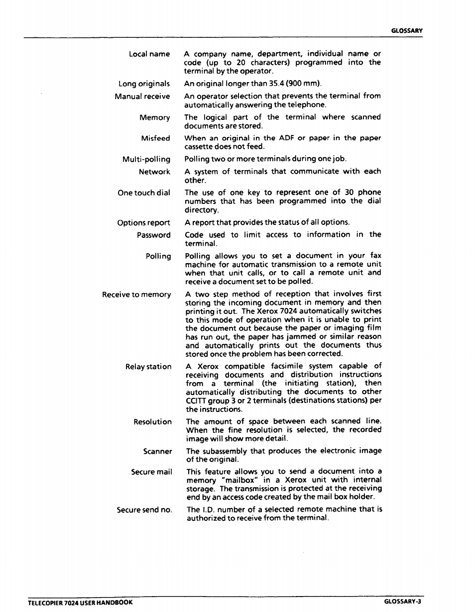 Xerox 7024 User Manual | Page 159 / 164