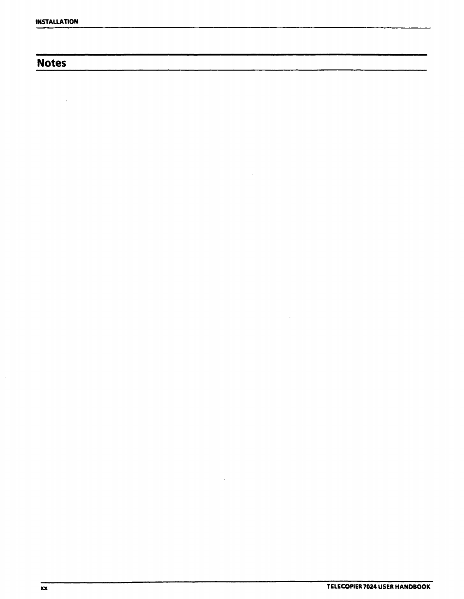 Notes | Xerox 7024 User Manual | Page 20 / 164