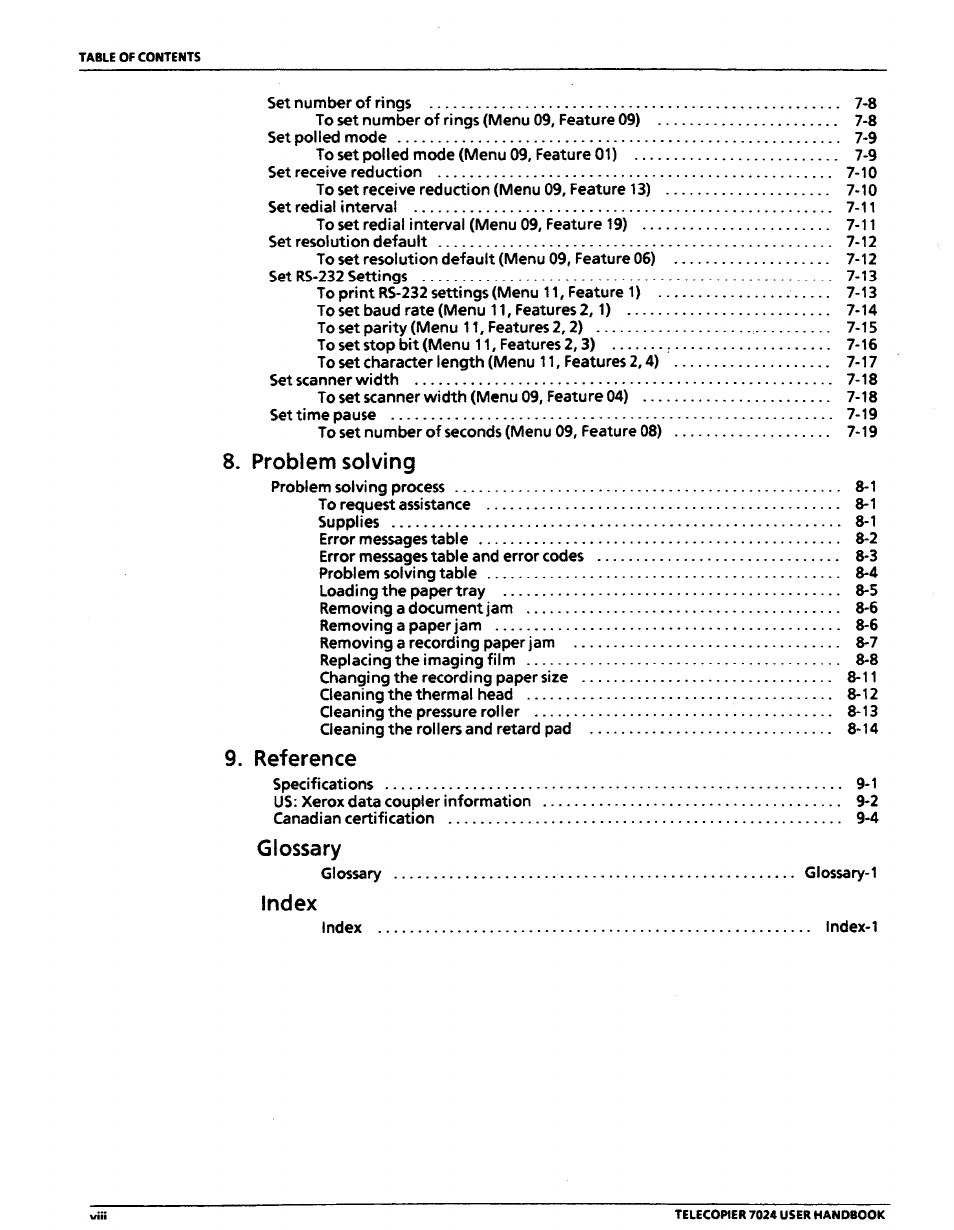 Xerox 7024 User Manual | Page 6 / 164