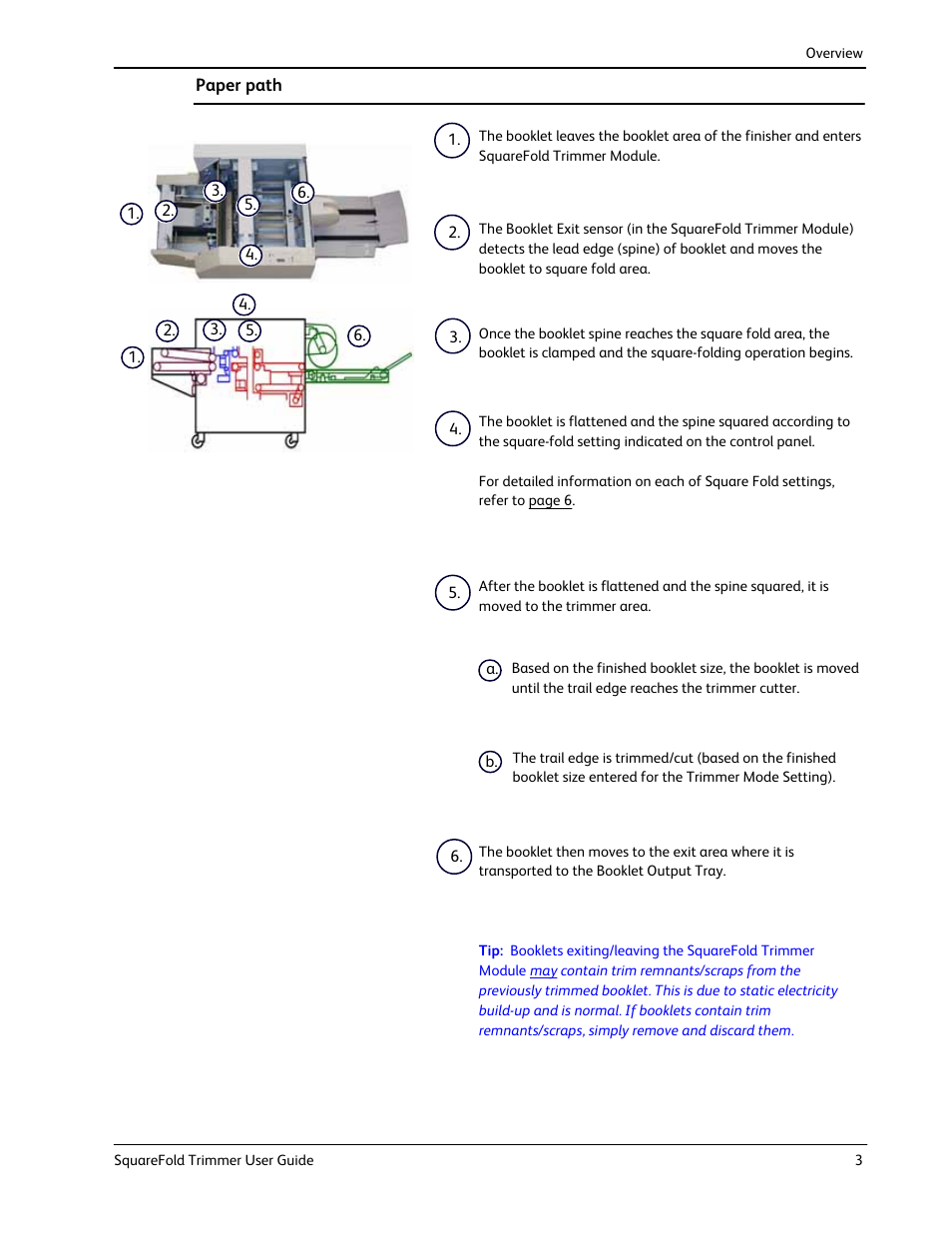 Paper path | Xerox Trimmer Module SquareFold User Manual | Page 7 / 24