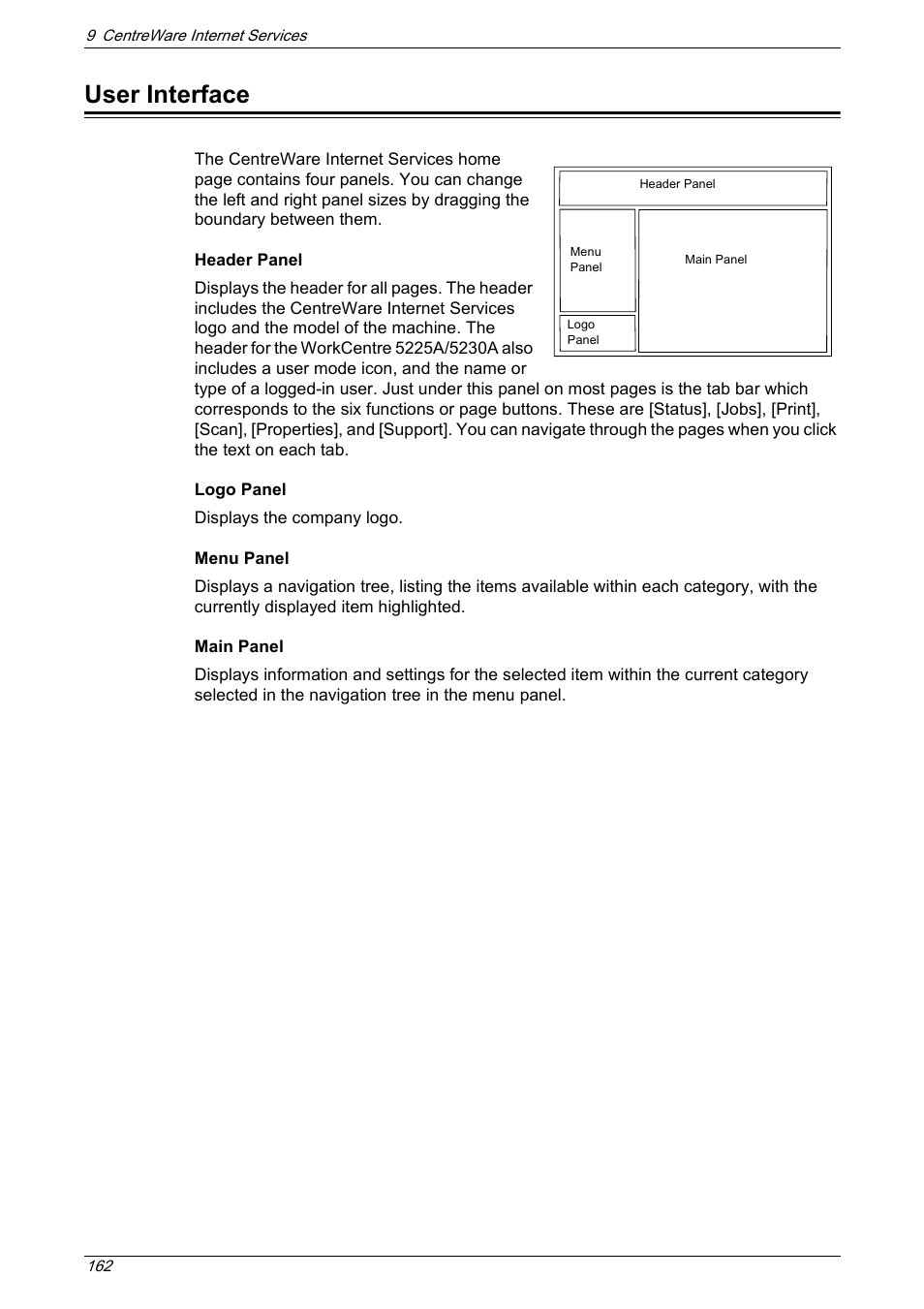 User interface | Xerox 5222 User Manual | Page 162 / 182