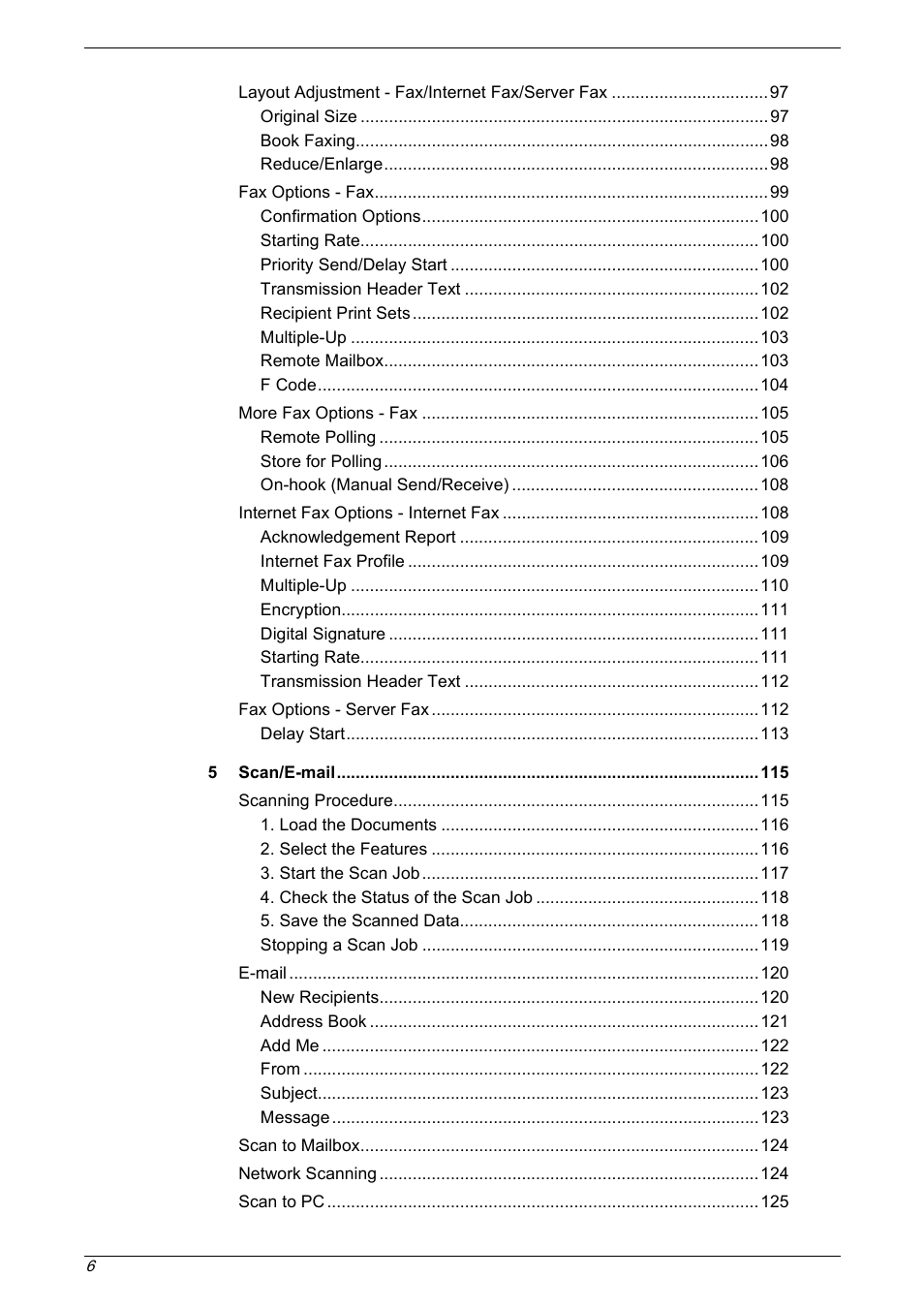 Xerox 5222 User Manual | Page 6 / 182