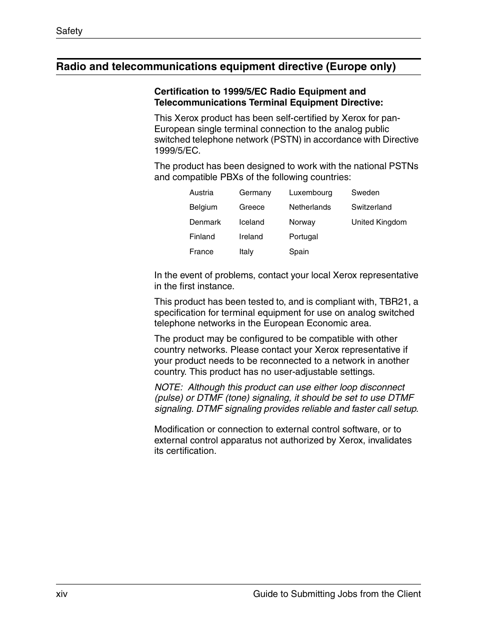 Xerox DocuPrint 721P90350 User Manual | Page 14 / 216