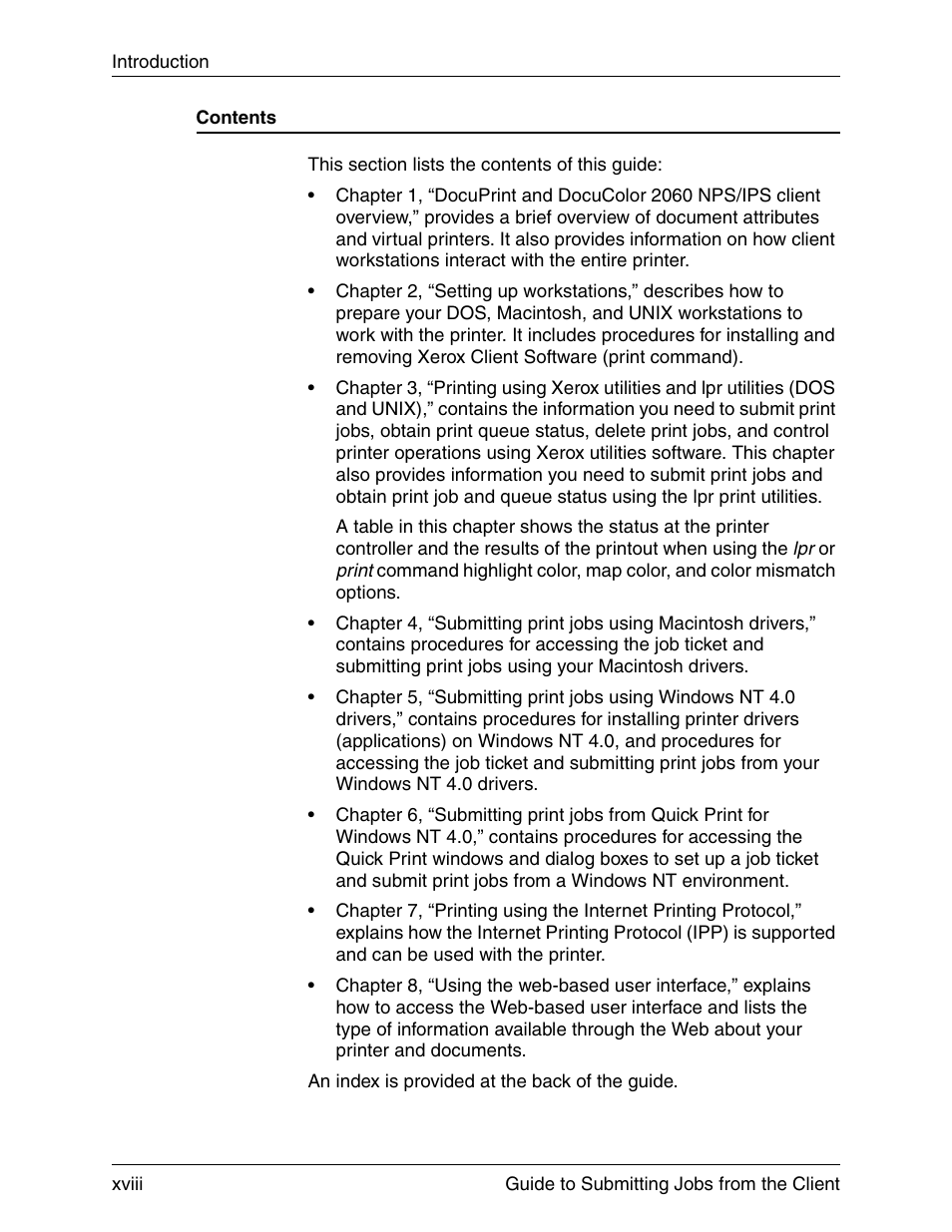 Xerox DocuPrint 721P90350 User Manual | Page 18 / 216