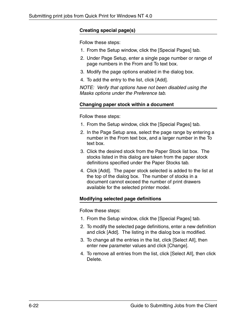 Changing paper stock within a document | Xerox DocuPrint 721P90350 User Manual | Page 188 / 216