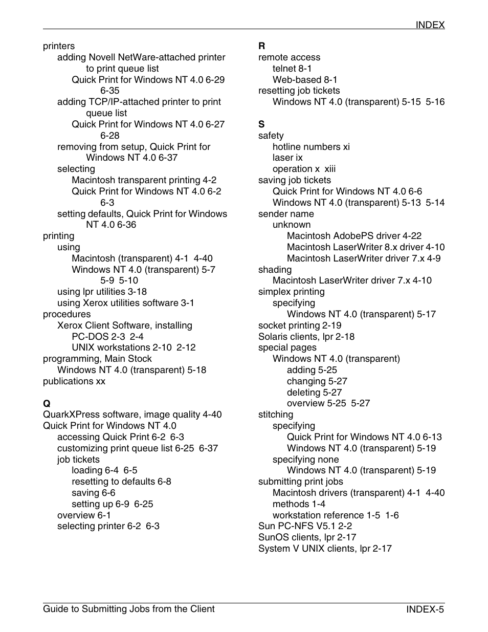 Xerox DocuPrint 721P90350 User Manual | Page 215 / 216