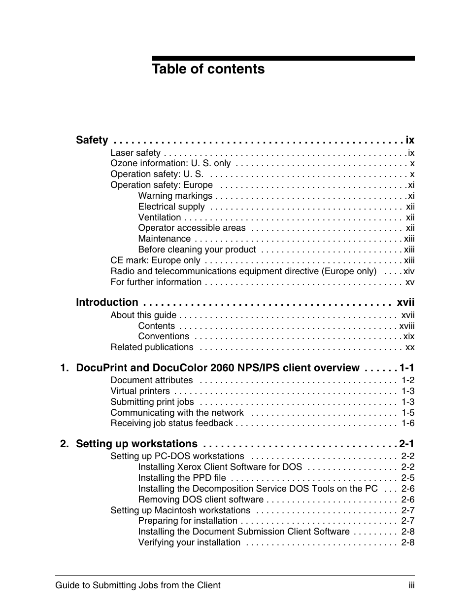 Xerox DocuPrint 721P90350 User Manual | Page 3 / 216