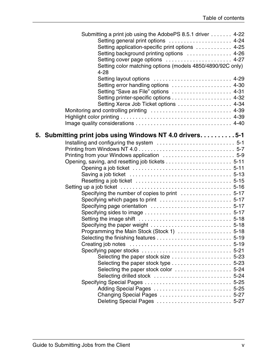 Xerox DocuPrint 721P90350 User Manual | Page 5 / 216