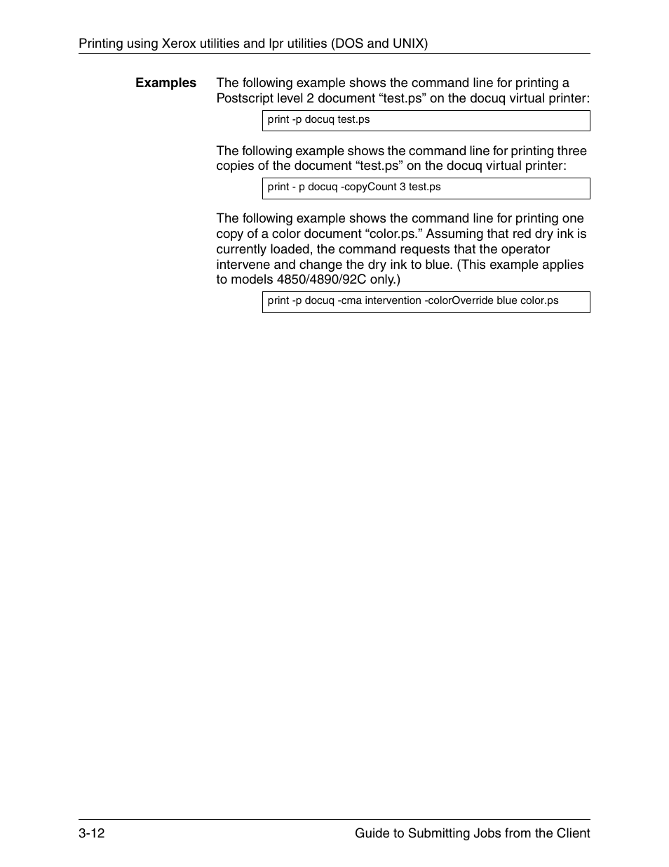 Xerox DocuPrint 721P90350 User Manual | Page 62 / 216