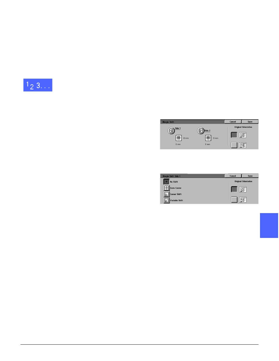 No shift, No shift -17 | Xerox DOCUCOLOR 12 User Manual | Page 115 / 292