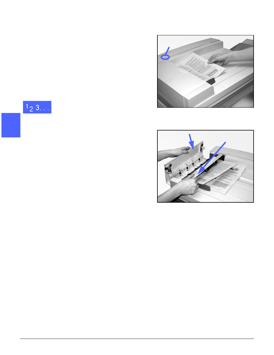 Clearing a document jam, Clearing a document jam -10 | Xerox DOCUCOLOR 12 User Manual | Page 220 / 292