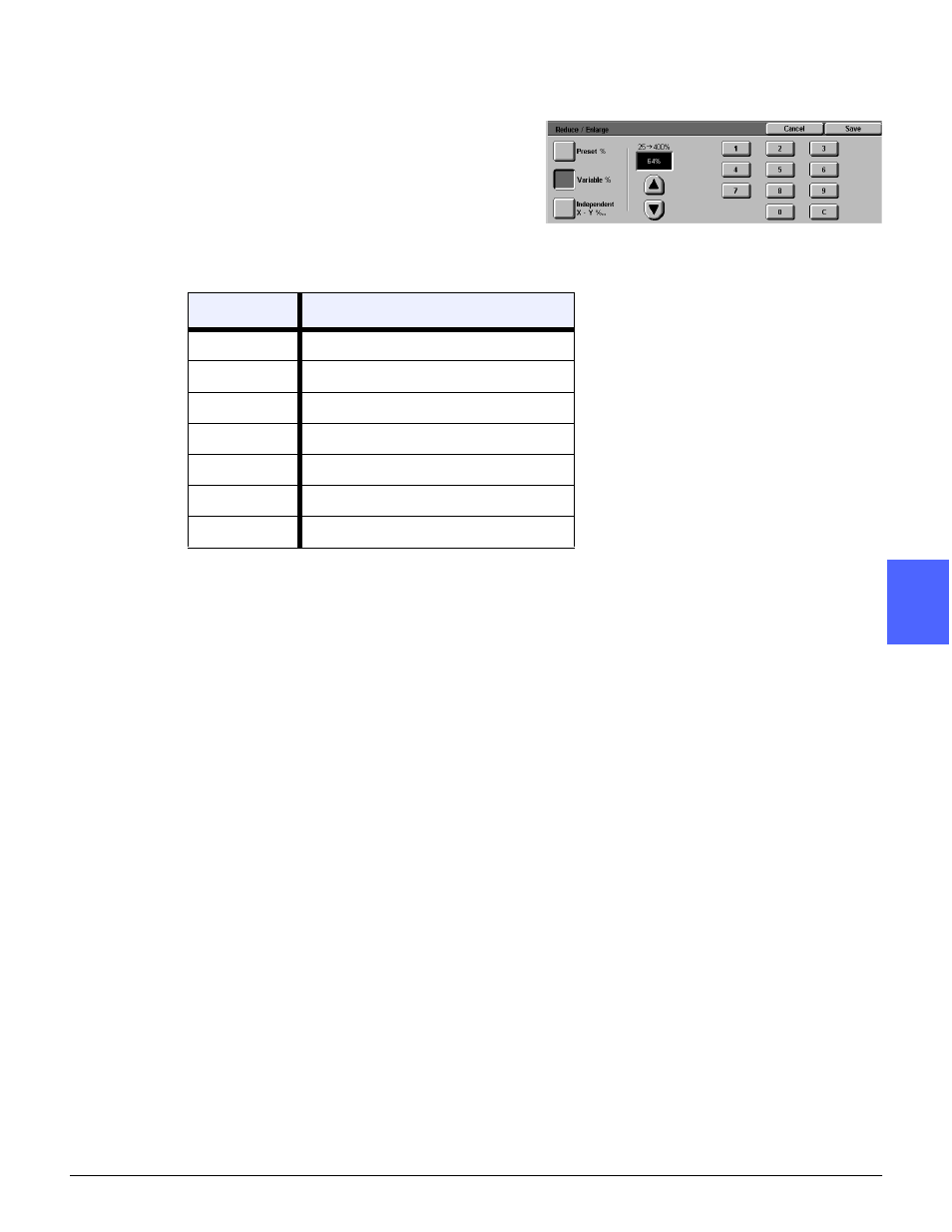 Variable, Variable% -15 | Xerox DOCUCOLOR 12 User Manual | Page 89 / 292