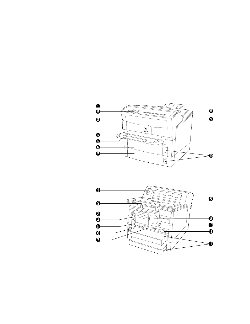 Getting to know the printer | Xerox 4512N User Manual | Page 7 / 196