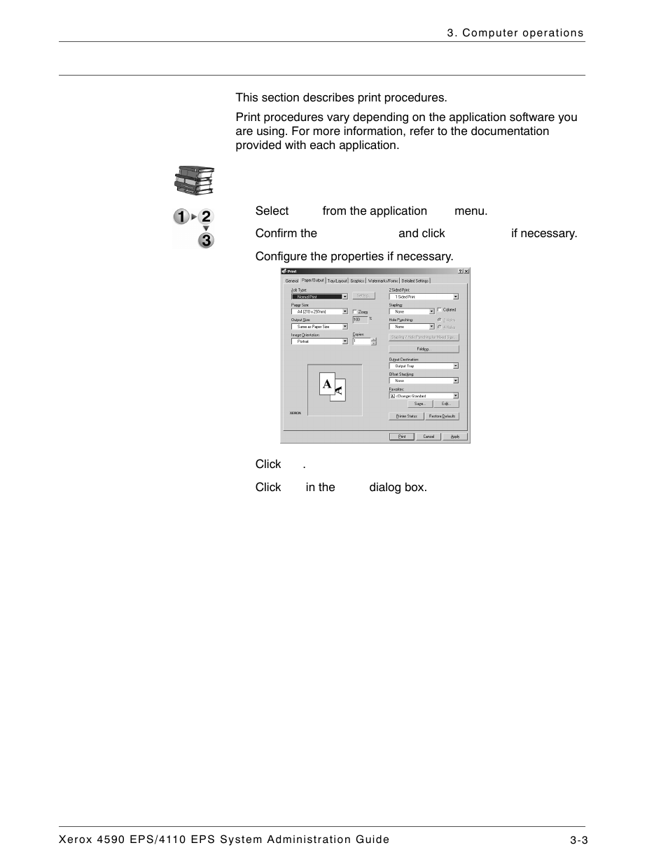 Printing, Printing -3 | Xerox 4110 User Manual | Page 17 / 92