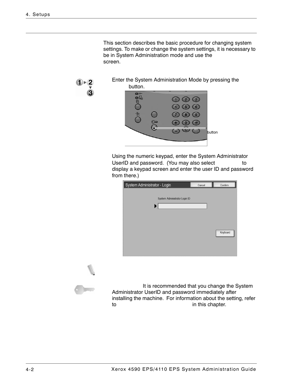 System settings procedure, System settings procedure -2 | Xerox 4110 User Manual | Page 20 / 92