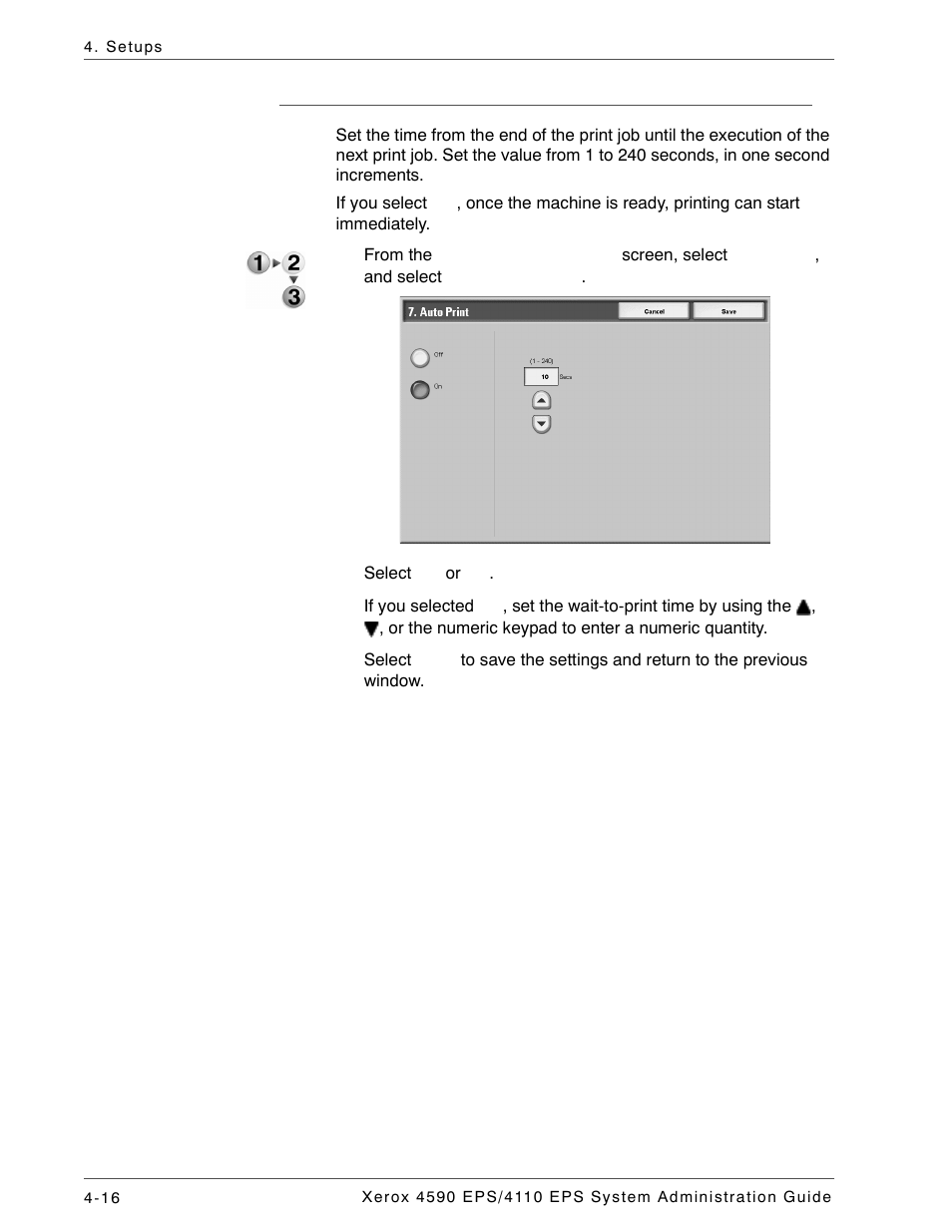 Auto print | Xerox 4110 User Manual | Page 34 / 92