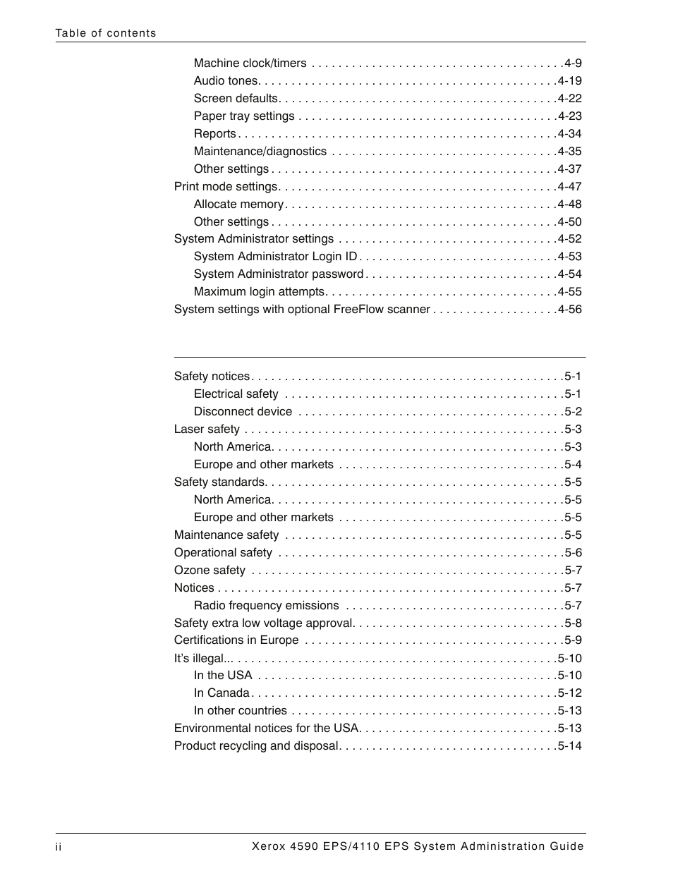 Xerox 4110 User Manual | Page 4 / 92