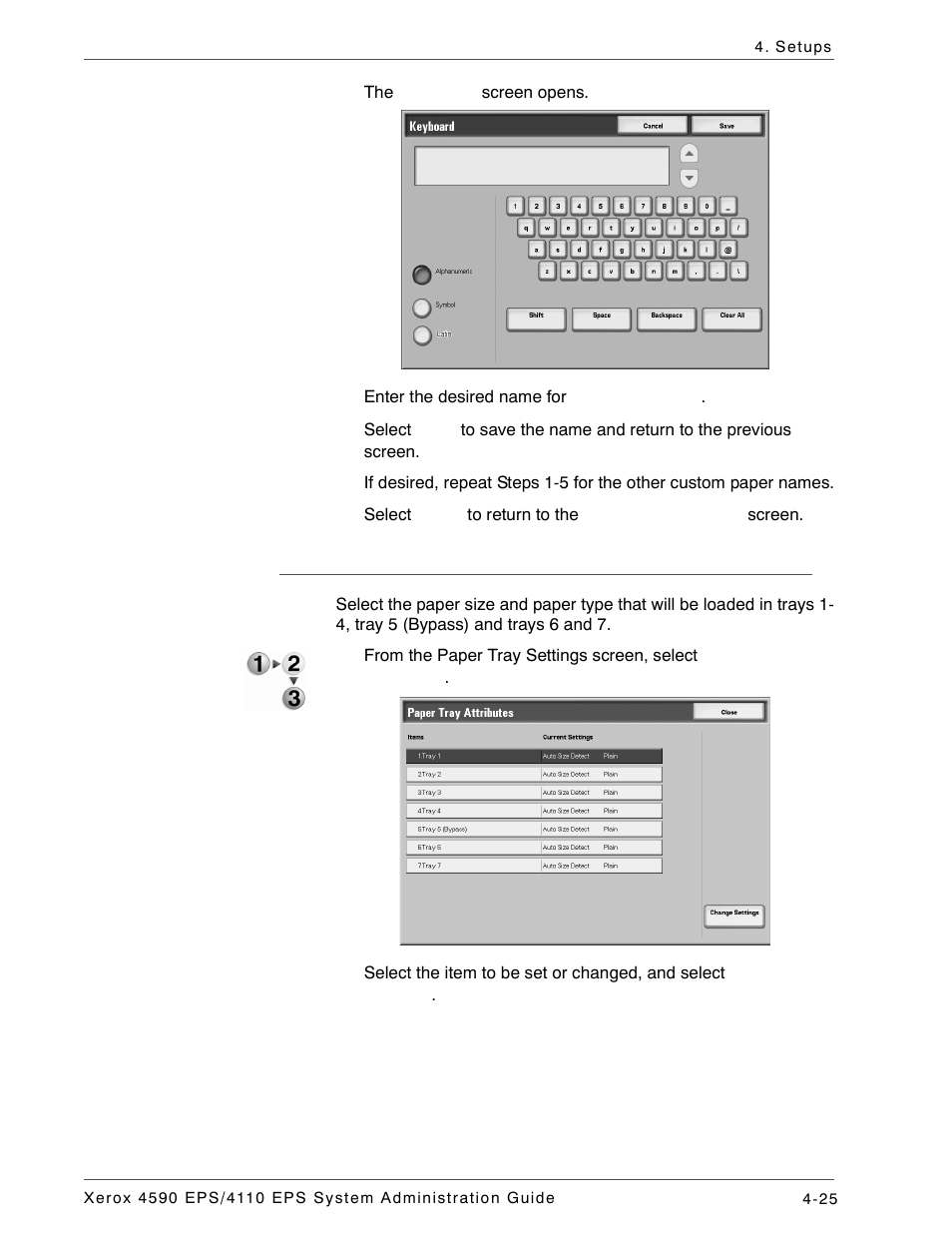 Paper tray attributes | Xerox 4110 User Manual | Page 43 / 92