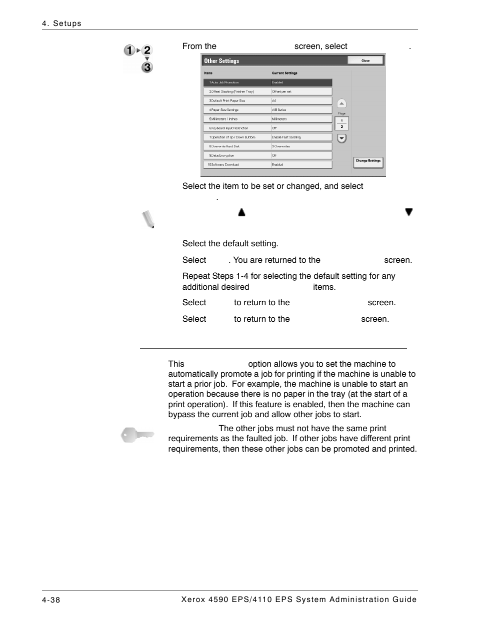 Auto job promotion | Xerox 4110 User Manual | Page 56 / 92