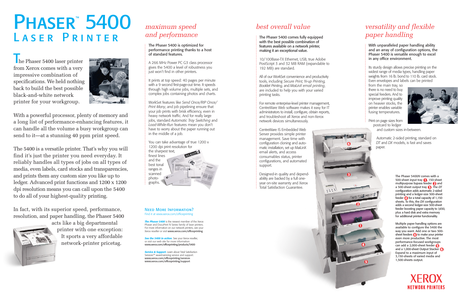 Xerox 5400 User Manual | 2 pages