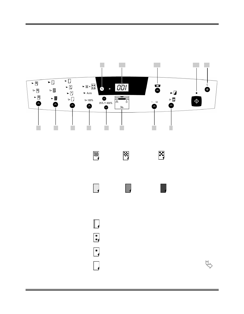 Control panel | Xerox XK25C User Manual | Page 20 / 102