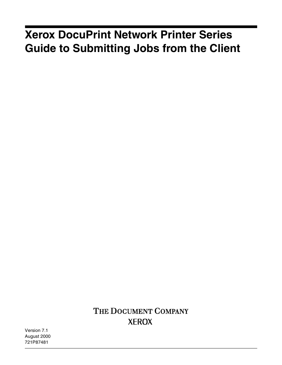 Xerox 721P87481 User Manual | 187 pages