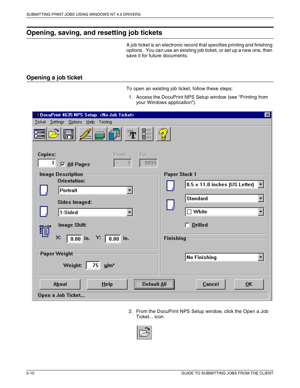 Opening, saving, and resetting job tickets | Xerox 721P87481 User Manual | Page 118 / 187