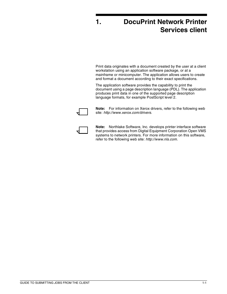 1docuprint network printer services client | Xerox 721P87481 User Manual | Page 15 / 187