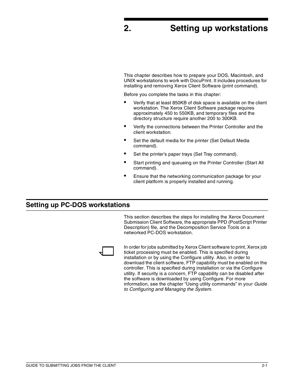 2setting up workstations | Xerox 721P87481 User Manual | Page 21 / 187