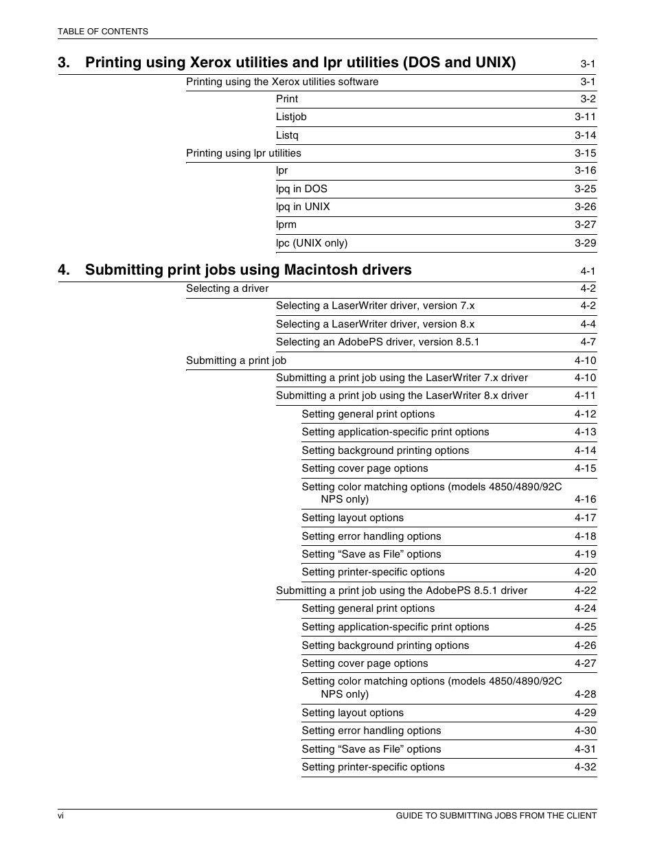 Submitting print jobs using macintosh drivers | Xerox 721P87481 User Manual | Page 6 / 187