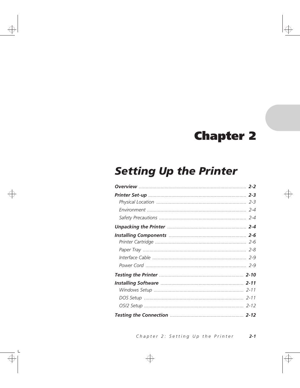 Chapter 2, Setting up the printer | Xerox 4508 User Manual | Page 11 / 150
