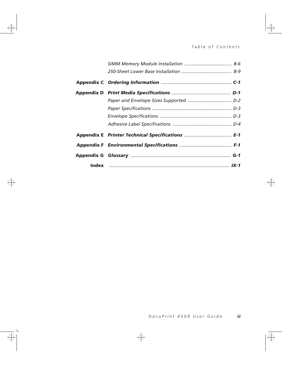 Xerox 4508 User Manual | Page 5 / 150