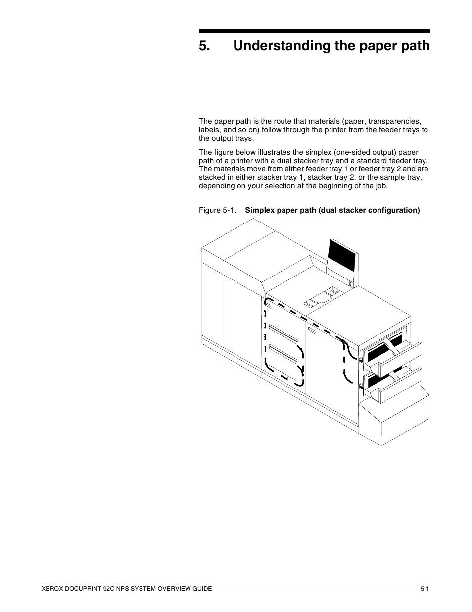 5understanding the paper path | Xerox 92C NPS User Manual | Page 35 / 64